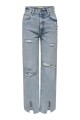 Jeans Astrd Abertura En Piernas Light Blue Denim