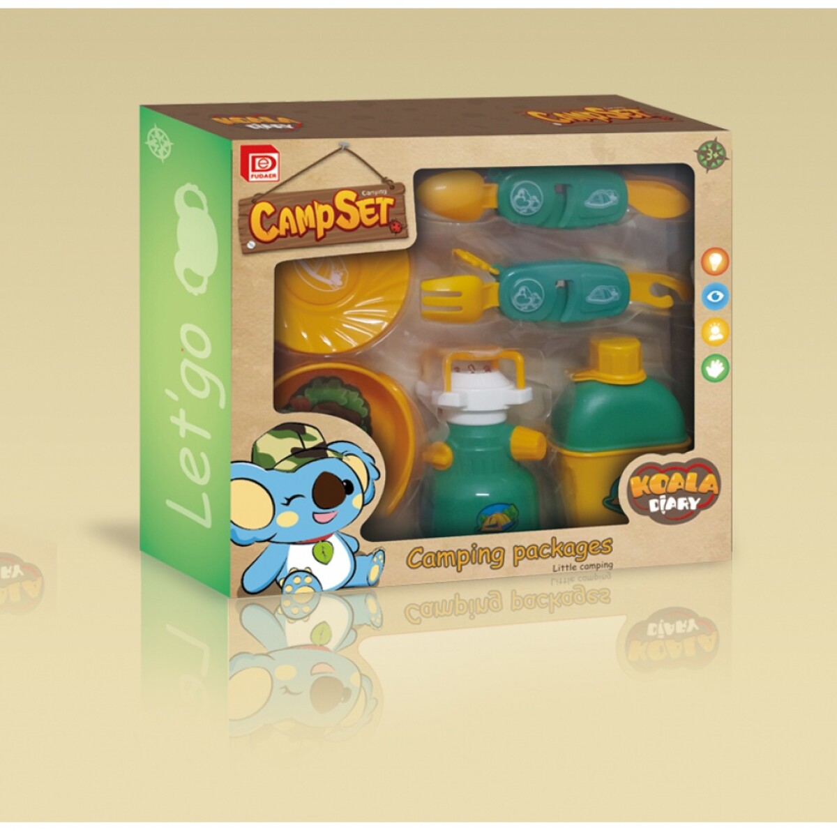 Set de camping con carpa + 6 accesorios 