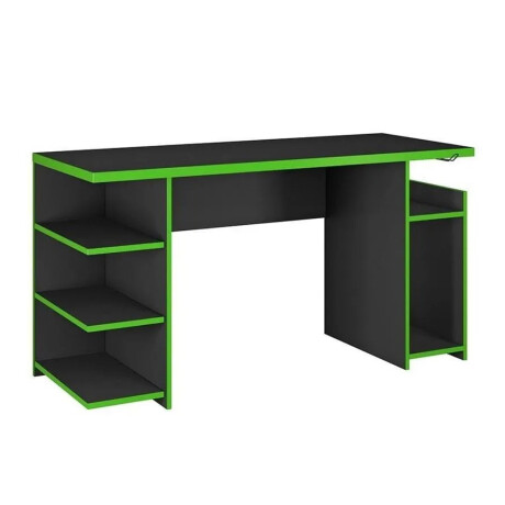 Escritorio gamer / tapa 25 mm / soporte para auriculares VERDE