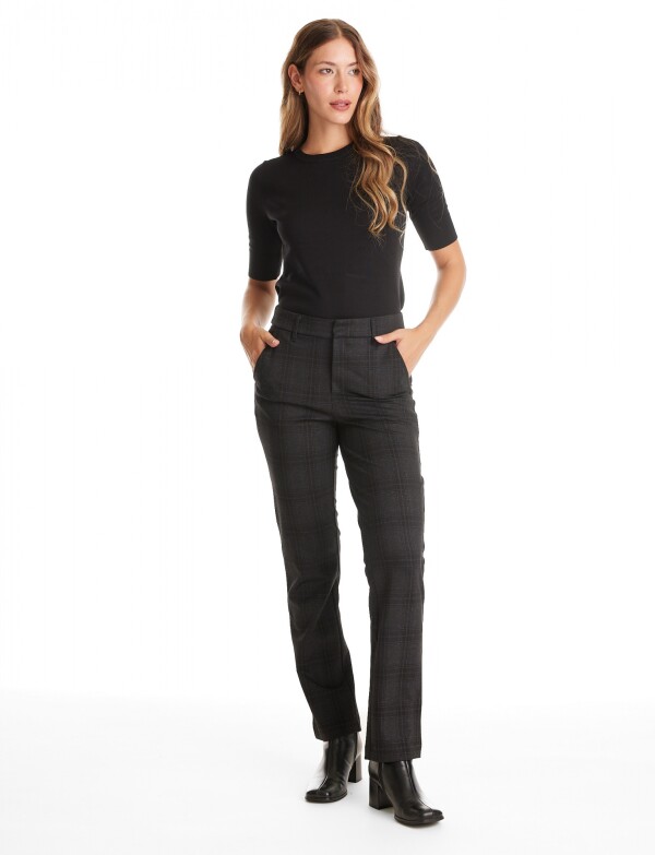 Pantalon Pull On Pri NEGRO/GRIS