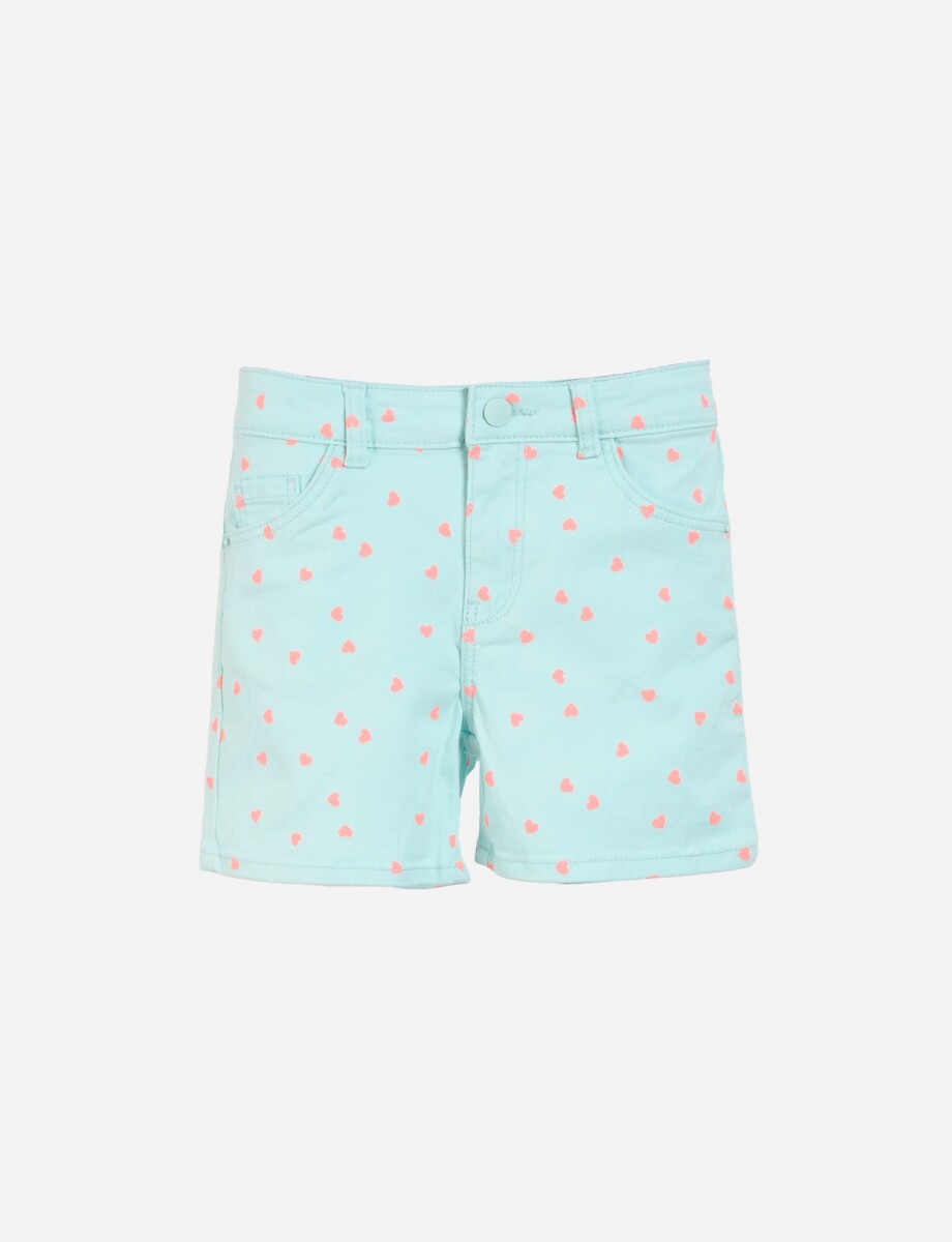 Short estampado - Celeste 