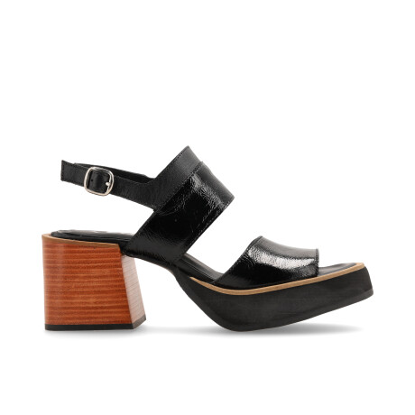 SANDALIAS VENET - CUERO ENCANDILLA NEGRO