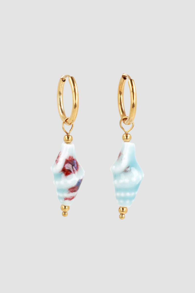 Aros caracol mar - Oro fuerte 