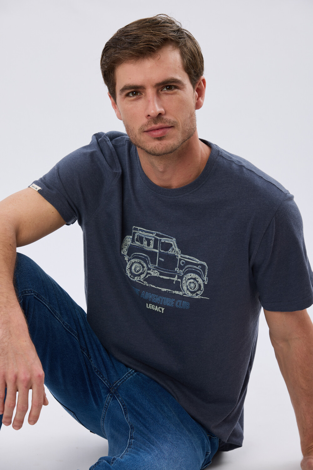 REMERA ESTAMPADA DE ALGODÓN Denim