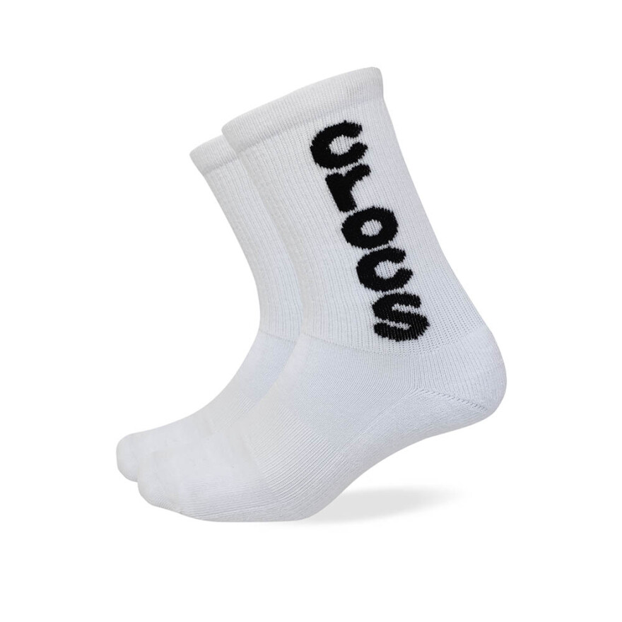 Socks Macro Logo Crew - Unisex White