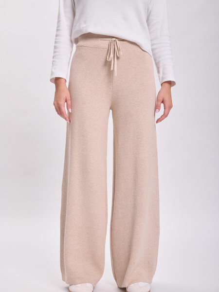 Pantalón punto Beige