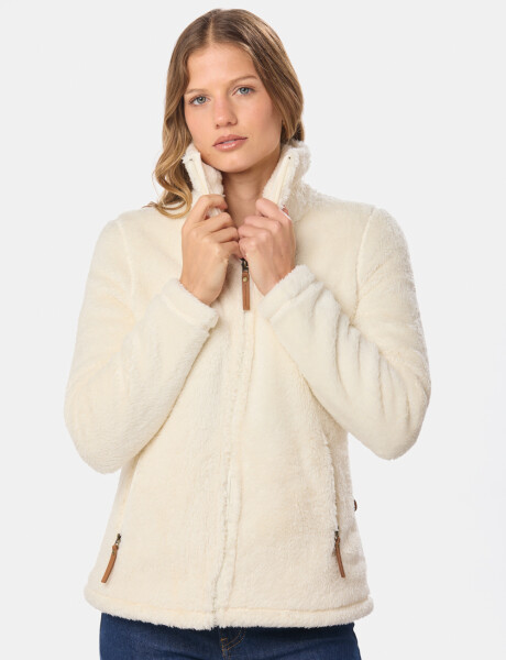 CAMPERA TEJIDA DE SHERPA Beige