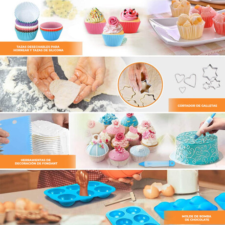 Set De Decoración Repostería Tortas Pasteles 236 Pcs Coc001001