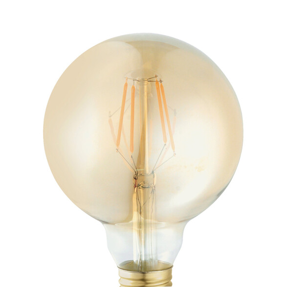 Lámpara LED globo ámbar G95 E27 4W cálida 350Lm EG5302