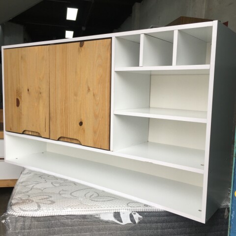 [OUTLET] Aéreo Alacena Modular de Cocina con Vinera en MDP - Madera - Línea Melilla - Blanco [ARMADO SOLO RETIRO] [OUTLET] Aéreo Alacena Modular de Cocina con Vinera en MDP - Madera - Línea Melilla - Blanco [ARMADO SOLO RETIRO]