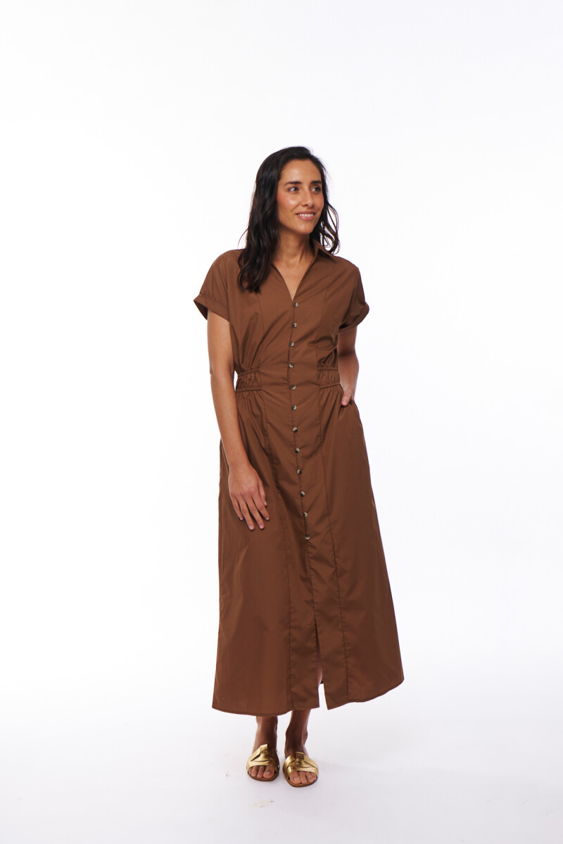 VESTIDO AUREA MARRON