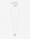 Cadena Corta con Dije Piedras Cadena Acero Healing Rituals Cuarzo Rosa - Rosa Claro