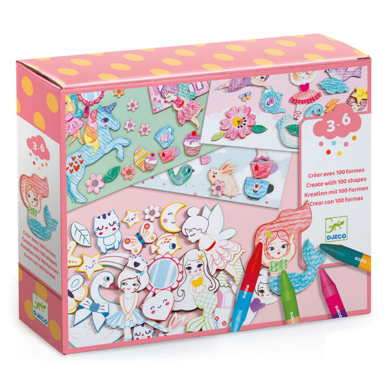 Crear con 100 formas Niñas Djeco Crear con 100 formas Niñas Djeco