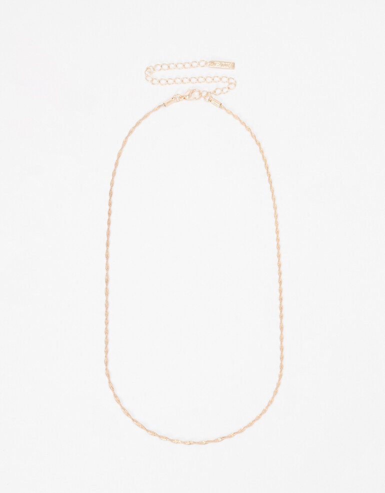 Collares Cortos Metal Collar Corto Delicado Orgánico - Dorado Oro Rosa