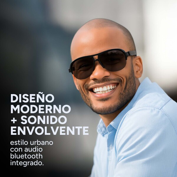 Lentes Smart Bluetooth Parlantes Manos Libres Musica Moderno Color Negro