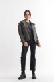 Campera eco cuero NEGRO