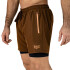 SHORT 2N1 MEN POLY/SPX EVERLAST 5" FORCE COFFEE M6 COFFEE