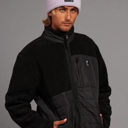 Campera Hombre Sherpa Nylon Rusty Negro
