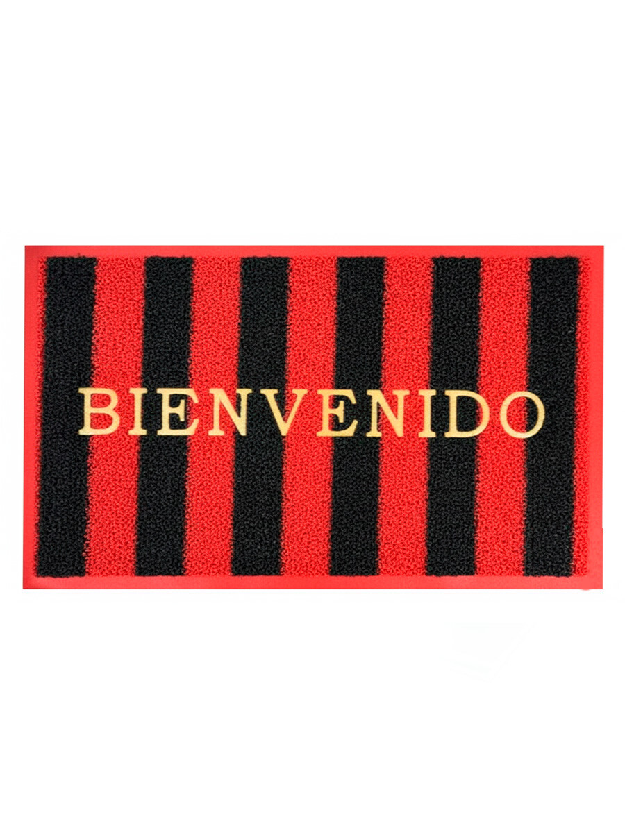 FELPUDO PARA PISO rojo/negro