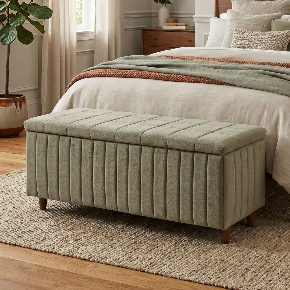 Baúl Pie De Cama Amplio Queen 160cm - Ferrara 