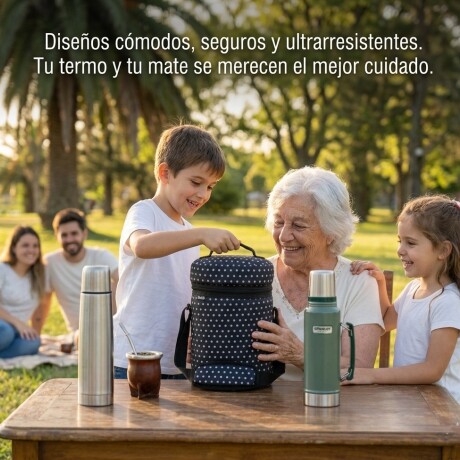 Matera Neopreno brio para Termo Stanley Negro con puntitos blancos