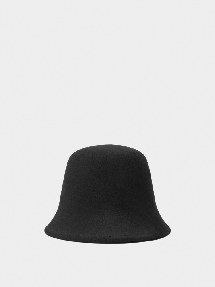 Sombrero Bucket 100% Lana negro