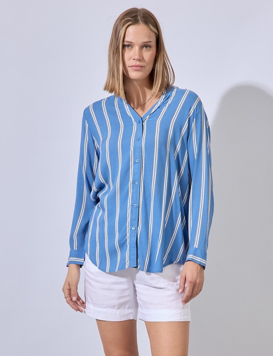 Camisa Lineas - Azul/multi 