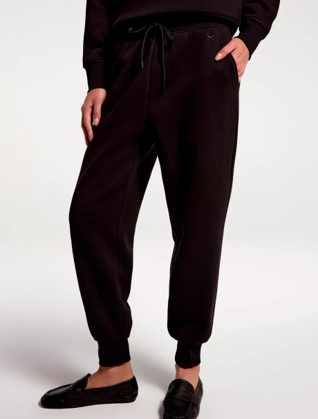 PANTALONES DEPORTIVOS DE FELPA NEGRO