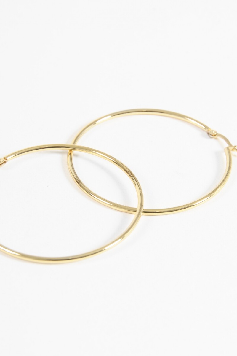 Aros acero extra large dorado