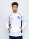 Canguro Hoodie Dolman Nacional Hombre Blanco, Azul Marino
