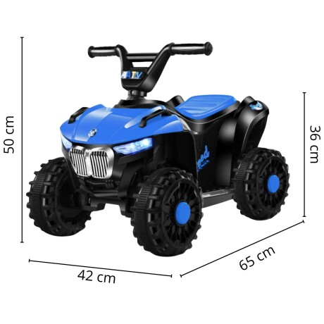 Cuatriciclo a Batería Lumax con Música y luces Azul