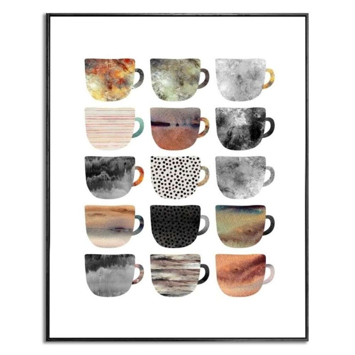 Cuadro Canvas 40X50Cm - Marco Café Colores 