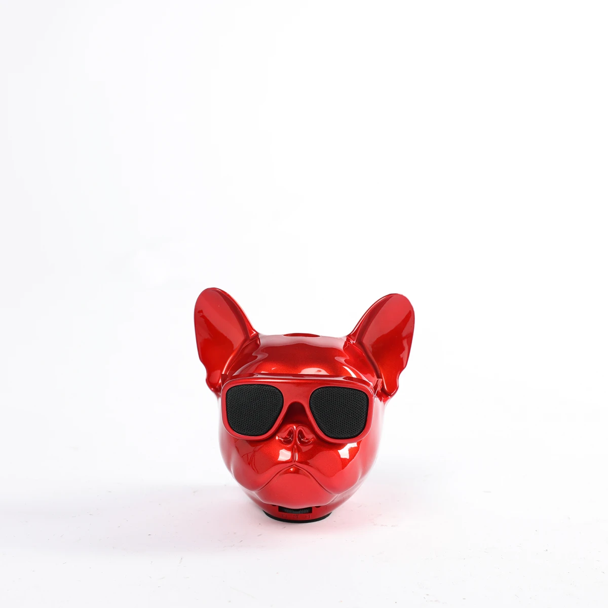 PARLANTE PORTATIL BLUETOOTH CARA PERRO LENTES ROJO 