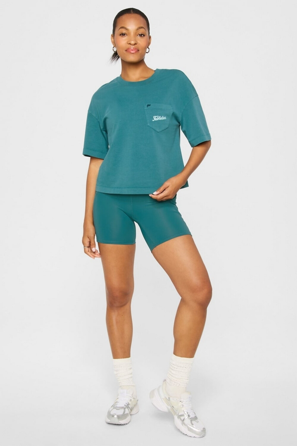 Short Oasis High-Waisted Short 6 Mujer Green Abyss