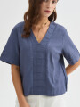 Blusa Jorvel Azul Piedra
