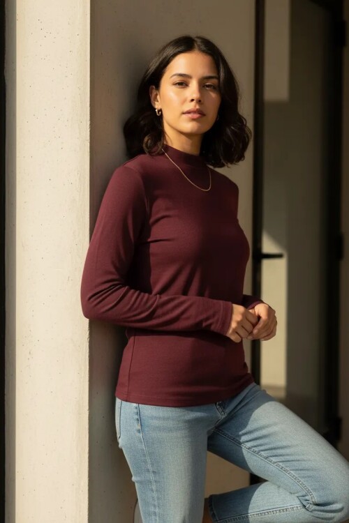Polera Lanilla Morado Polera Lanilla Morado