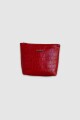 Necesseire cuero Kim Crocco Rojo