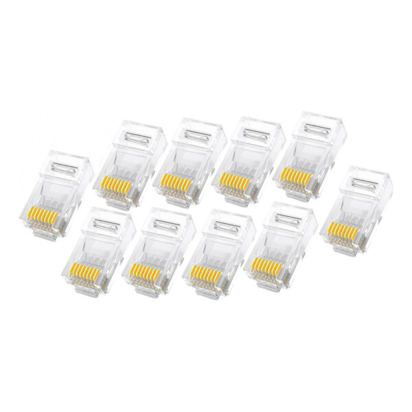 Fichas Conector Rj45 Cat6 Armado Cables De Red Bolsa X10 Fichas Conector Rj45 Cat6 Armado Cables De Red Bolsa X10