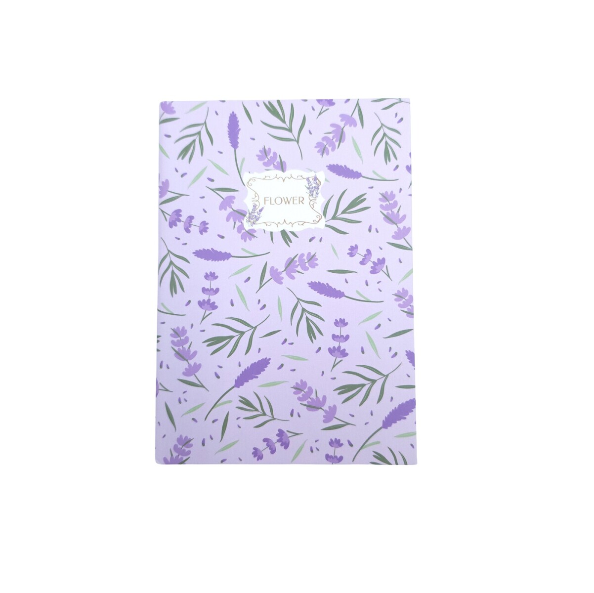 Cuaderno floreado A6 - violeta 