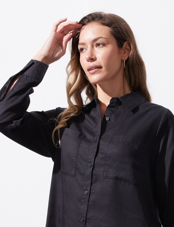 Camisa Bolsillos NEGRO