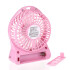 Ventilador Recargable Indicador Led 3 Velocidades Usb Color Variante Rosa