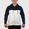 Austral Men Cotton Hoodie With Contrast- Navy/white Marino-blanco