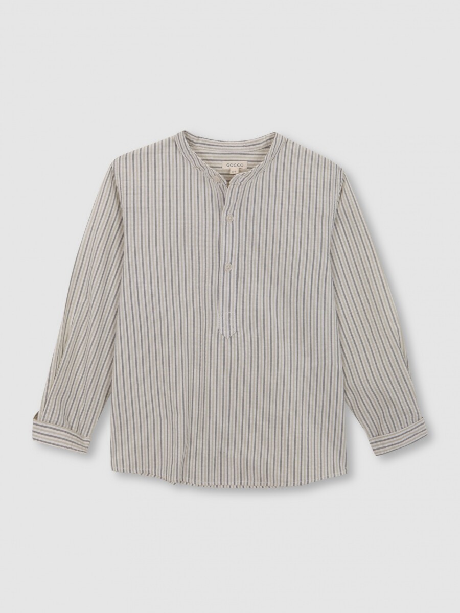 Camisa Cuello Mao Tapeta Corta Verde