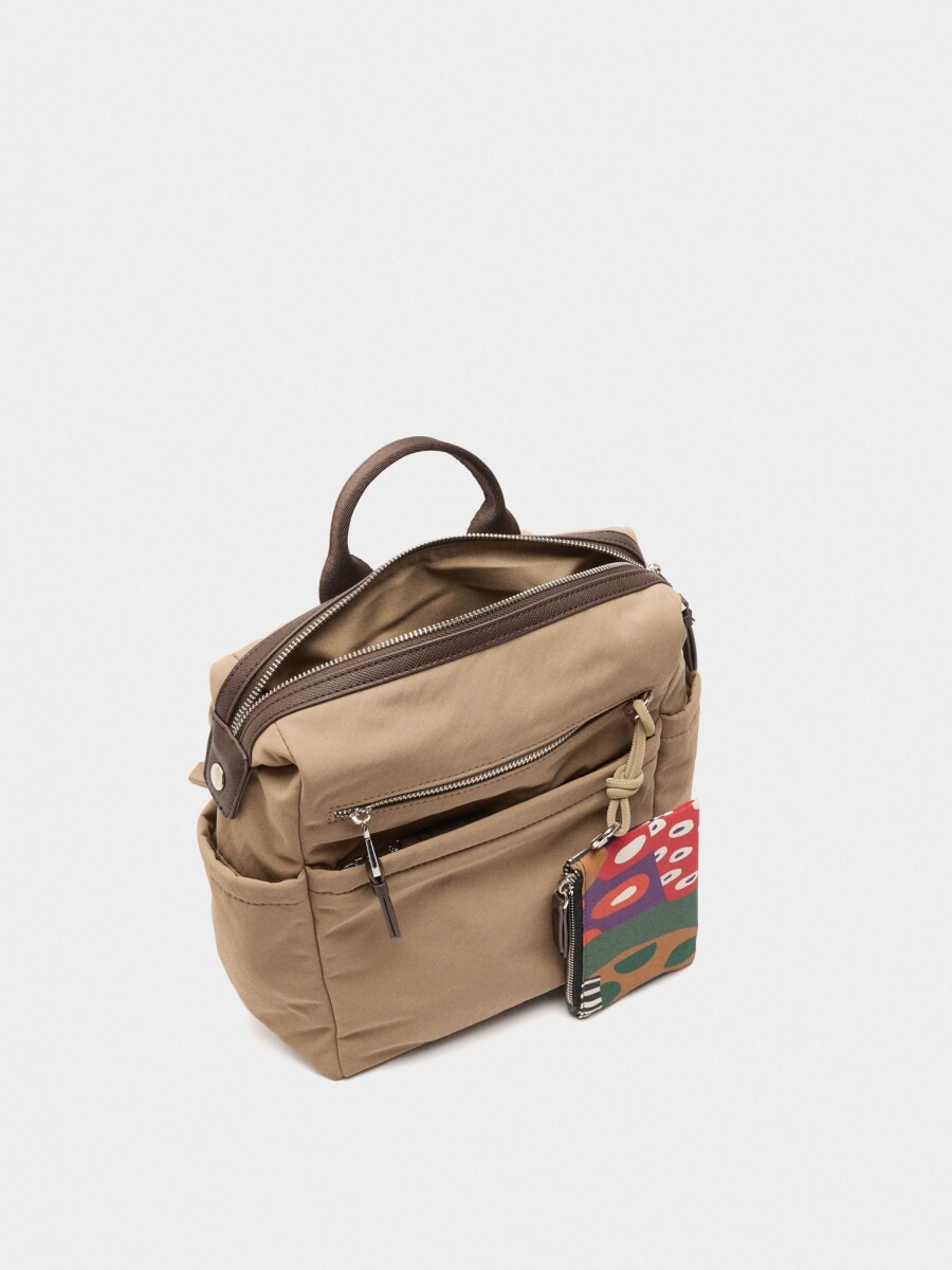 Mochila De Nylon Para Portátil 13" taupe