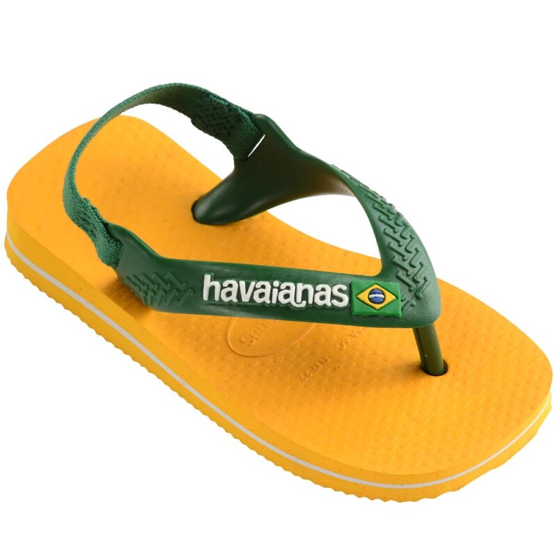 Sandalias Havaianas Baby Brasil Logo Niños Amarillo Pop/amazonia