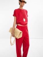 Camiseta Lisa 100% Lyocell rojo