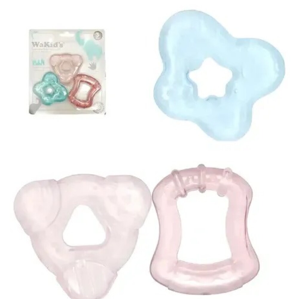Set x3 mordillos gel WAKIDS rosa