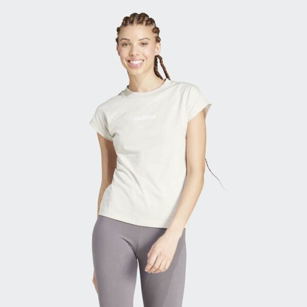 Remera Adidas Essentials Linear Beige