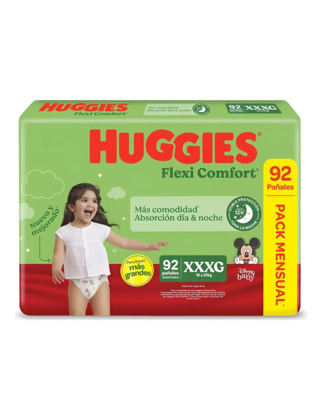 HUGGIES FLEXI COMFORT XXXG X 92 HUGGIES FLEXI COMFORT XXXG X 92