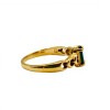 Anillo Solitario-Oro Bajo-Piedra Esmeralda-AN8151 conpiedra